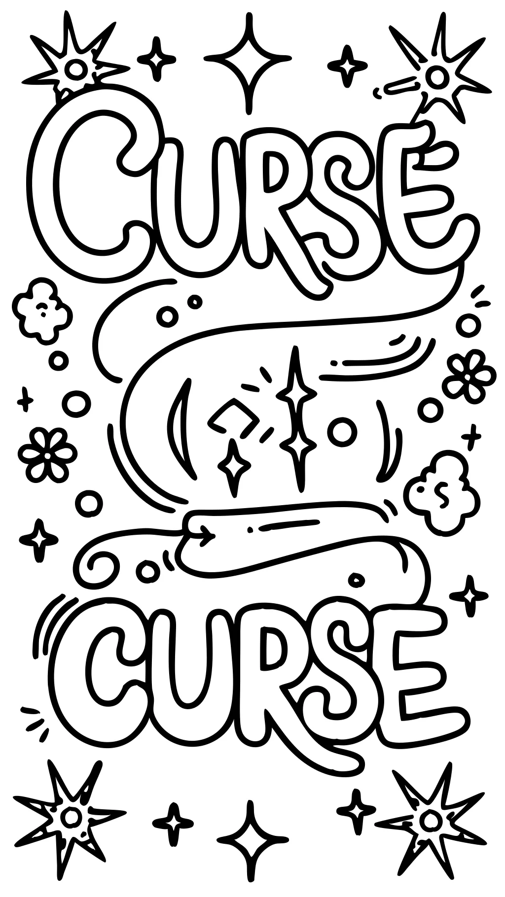 easy curse word coloring pages